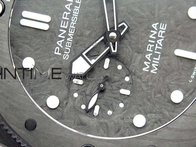 PAM979 Carbotech VSF 1:1 Best Edition Carbon Dial on Rubber Strap P.9010 Clone